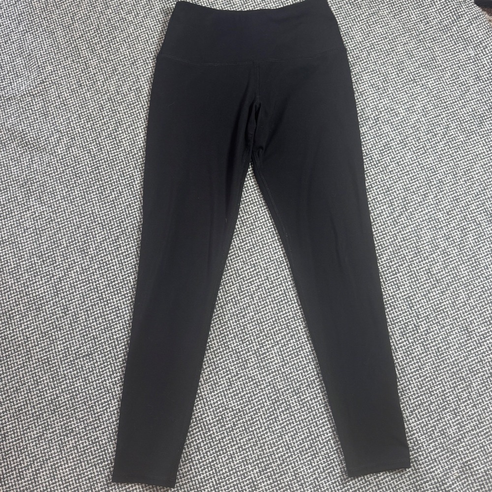 MTA Sport Womens High Waisted Active Leggings Black Size L 10/12 Full Length